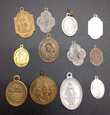 LOTTO MEDAGLIA MEDAGLIE VOTIVE RELIGIOSE DEVOZIONALI VARI METALLI