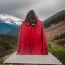 Giacca vintage Woolrich uomo XL rossa con cappuccio parka foderato a quadri anni 70 made USA