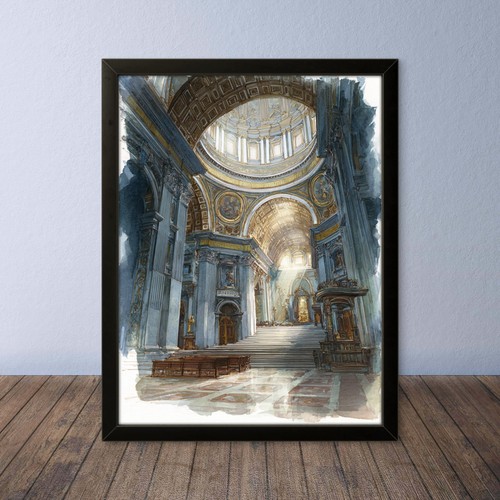 Cornice disegno acquarello - cornice, su