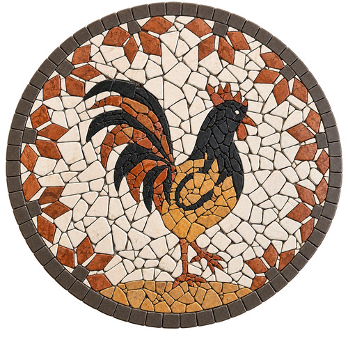 Gallo rosone mosaico - -,