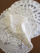 Centrini 3 Pezzi Grande Dimensioni Fatte A Mano Di Pizzo