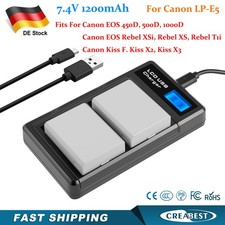 2 batterie LP-E5 1800 mAh +