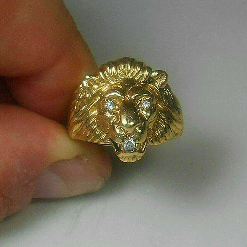 Anello uomo testa leone - anello, di