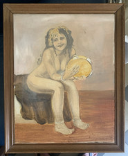 VINTAGE DIPINTO FEMMINA DONNA