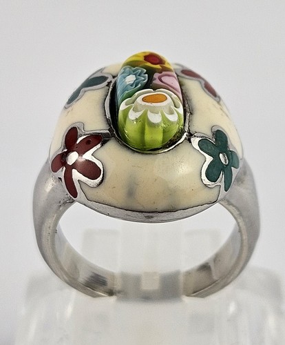 Anello millefiori vetro e - anello,