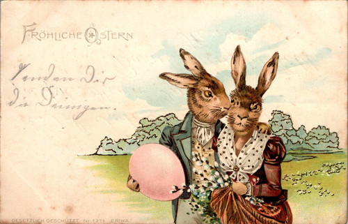 Cartolina pasqua allegra - cartolina,