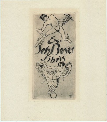 Exlibris bookplate incisione - exlibris,