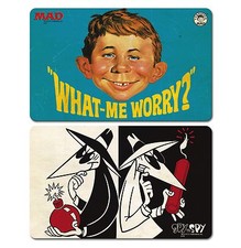 MAGLIA LOGO MAD Alfred E. Neumann & Spy vs Spy I motivo tagliere colazione set di 2