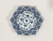 1x Piatto Royal Copenhagen blu scanalato pieno pizzo 1144