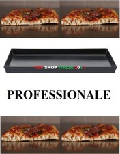 TEGLIA PIZZA FOCACCIA RETTANGOLARE LAMIERA BLU PROFESSIONALE FORNO PIZZERIA 2024