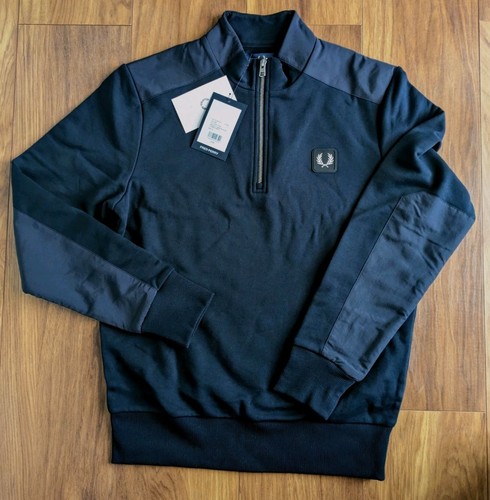 Felpa uomo fred perry mezza - felpa,