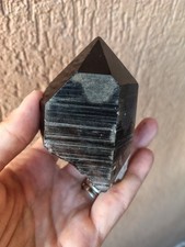 Minerali  **  GRANDE PUNTA DI QUARZO FUMÉ LEMURIANO NATURALE