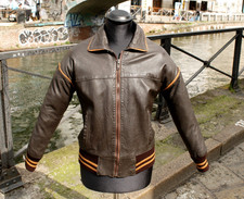 Giubbotto pelle marrone