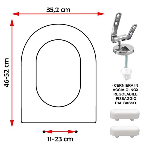 Sedile copriwater compatibile - sedile,