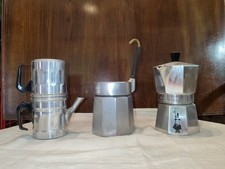 3 Caffettiere Moka vintage made in italy caffe italiano Bialetti Napoletana