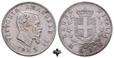 REGNO D'ITALIA 1 lira 1863 Milano ARGENTO Vittorio Emanuele II