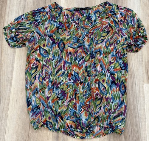 Blusa zara 100 seta - seta, manica