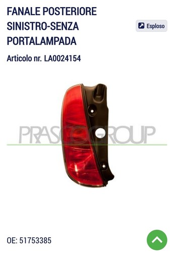 Fanale posteriore lancia y - lancia,