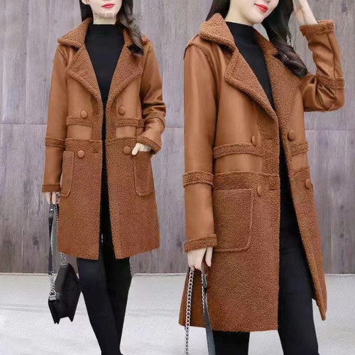 Giacca donna ecopelle pile