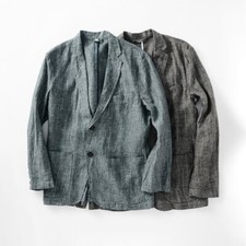 Homme 95% Lin Rayure Costume