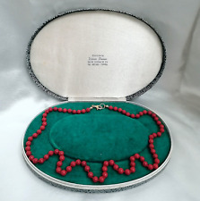 BELLISSIMA COLLANA IN AUTENTICO CORALLO ROSSO MEDITERRANEO CHIUSURA ARGENTO.