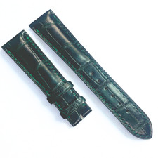 Cinturino orologio vera qualità Patek Philippe pelle verde -21mm x 16mm | senza fibbia