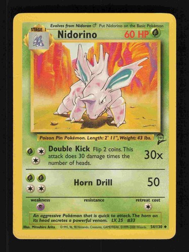Nidorino 130 lp set - nidorino, 54/130