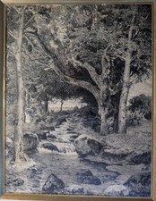 Rudolf von Reifschneider, interni forestali, inchiostro, 1907, incorniciato