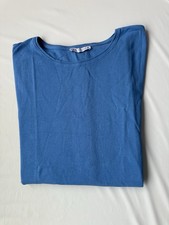 T-shirt bleu uni Zara - Taille
