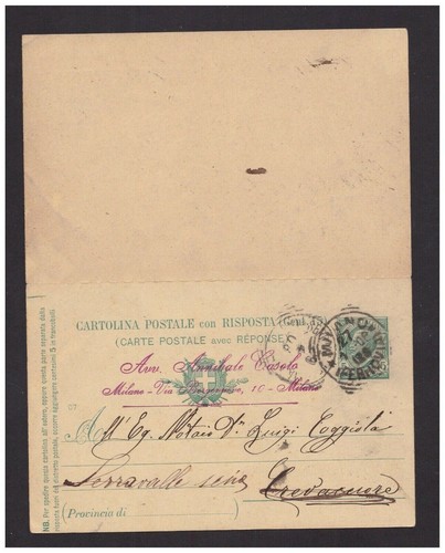 Cartolina postale vittorio - postale,