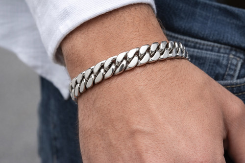 Bracciale uomo argento - bracciale,