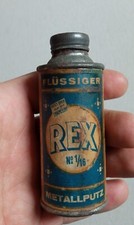 Scatola di latta vintage REX intonaco metallo, Barattolo in latta, Tin can