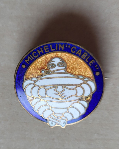 Vintage enamel michelin - michelin, man