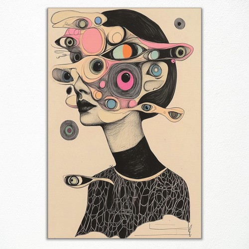 Poster ragazza surreale donna - surreale,
