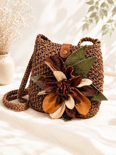 Borsa tracolla rafia - a,