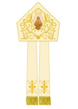 Mitria realizza a mano in seta pura ricami in oro fino figura dipinta a olio