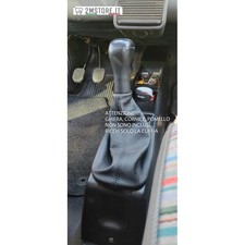 Cuffia in vera pelle nera leva