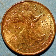 1981 Italy 200 Lire FAO World