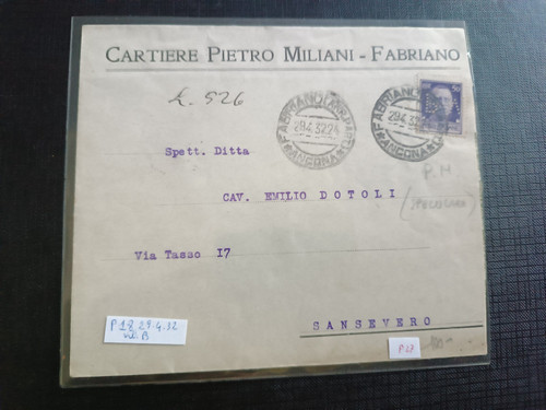 Regno perfin 1932 cartiere - regno,