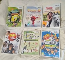 6 GIOCHI per Nintendo Wii per BAMBINI - TUTTI originali confezione e FUNZIONANTI