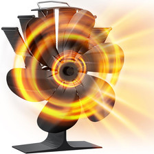 Ventilatore per Stufa a Legna 6 Pale Ventilatore Effetto Termoelettrico Non Parl