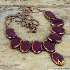 Collana ovale naturale kashmir - collana,