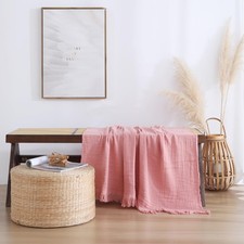 100% Cotton Muslin Throw