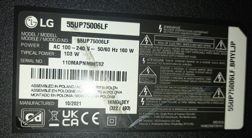 Ricambi 55up75006lf - ricambi, tv