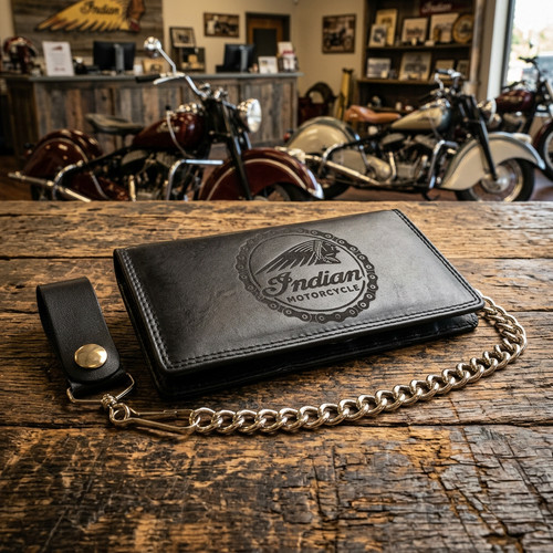 Portafoglio moto indiano vera - portafoglio,