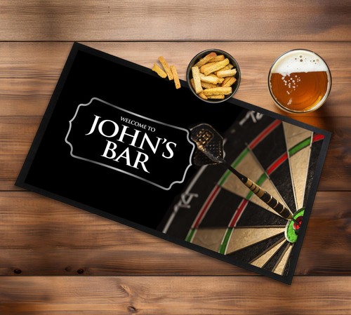 Personalised bar mat with - -,