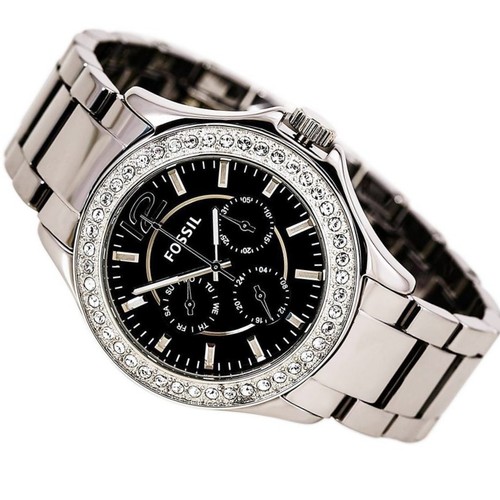 Fossil riley chrome - chrome, silver