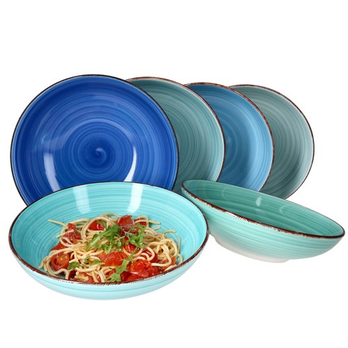 Blue set piatti - 6, spaghetti