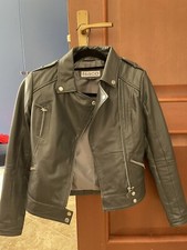 Giacca Chiodo Pelle Vera Isaco