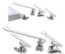 BOMBONIERA N.1 SEGNALIBRO in 3 MODELLI SOGGETTO in GALVANICA ARGENTO 925% 9194